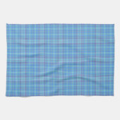 Pastel Blue Plaid Pattern Geschirrtuch (Horizontal)