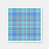Pastel Blue Plaid Serviette (Vorderseite)