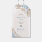 Pastel Blue Quinceanera Boho Princess Mis Quince Geschenkanhänger (Vorderseite)
