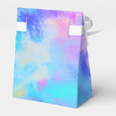 Pastel Blue Rainbow Favor Box Geschenkschachtel (Rückseite)