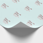 Pastel blue red happy 16th birthday name date eleg geschenkpapier (Ecke)