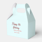 Pastel blue red happy 16th birthday name date eleg geschenkschachtel (Rückseite)