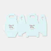 Pastel blue red happy 16th birthday name date eleg geschenkschachtel (Ungefaltet)