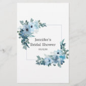 Pastel Blue Rose Blumenspiel Wo waren wir? Flyer (Hinten)