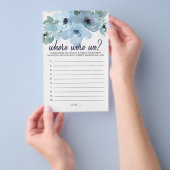 Pastel Blue Rose Blumenspiel Wo waren wir? Flyer (Handgriff)