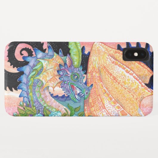 Pastel Blue Rose Dragon Case-Mate iPhone Hülle (Rückseite (Horizontal))