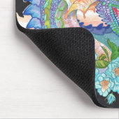 Pastel Blue Rose Dragon Mousepad (Ecke)
