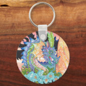 Pastel Blue Rose Dragon Schlüsselanhänger (Vorderseite)