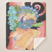 Pastel Blue Rose Dragon Sherpadecke (Vorderseite)