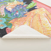 Pastel Blue Rose Dragon Sherpadecke (3/4)