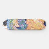 Pastel Blue Rose Dragon Skateboard (Horizontal)
