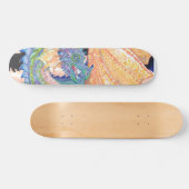Pastel Blue Rose Dragon Skateboard (Horizontal)