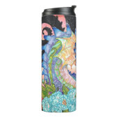 Pastel Blue Rose Dragon Thermosbecher (Nach links gedreht)