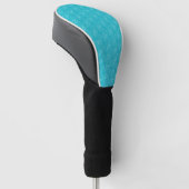 Pastel Blue Seashell Silhouette Diagonal Lines Golf Headcover (angewinkelt)