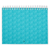 Pastel Blue Seashell Silhouette Diagonal Lines Kalender (Titelbild)
