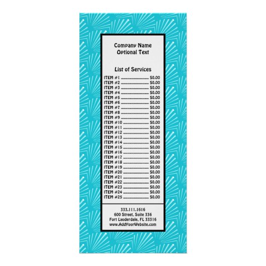 Pastel Blue Seashell Silhouette Diagonal Lines Werbekarte (Vorne)