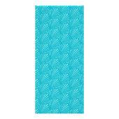 Pastel Blue Seashell Silhouette Diagonal Lines Werbekarte (Hinten)