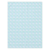 Pastel Blue Seashells Tischdecke (Vorderseite)