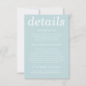 Pastel Blue Simple modern Einladung (Vorderseite)