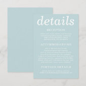 Pastel Blue Simple modern Einladung (Vorne/Hinten)