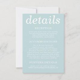 Pastel Blue Simple modern Einladung