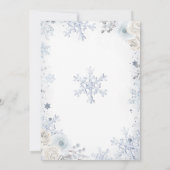 Pastel Blue Sleigh Winter Animals Baby Sprinkle Einladung (Rückseite)