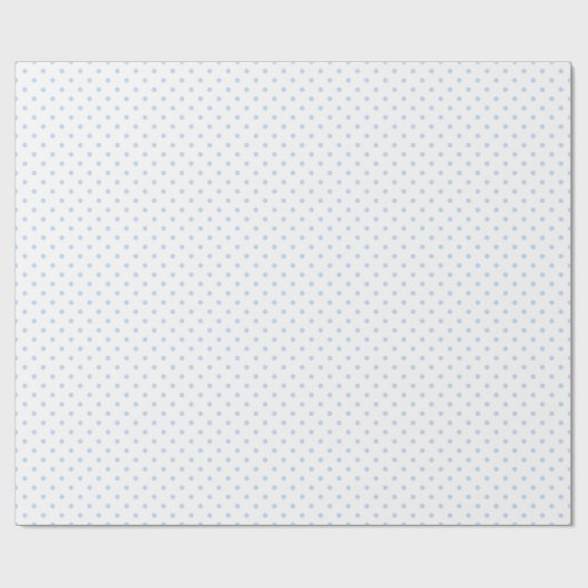 Pastel Blue Small Polka Dot Geschenkpapier (Flach)