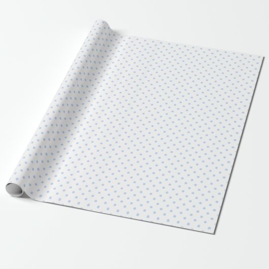 Pastel Blue Small Polka Dot Geschenkpapier (Ungerollt)