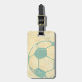 Pastel Blue Soccer Ball von Chariklia Zarris Gepäckanhänger (Vorderseite vertikal)