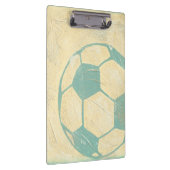 Pastel Blue Soccer Ball von Chariklia Zarris Klemmbrett (Rechts)