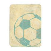 Pastel Blue Soccer Ball von Chariklia Zarris Magnet (Vertikal)