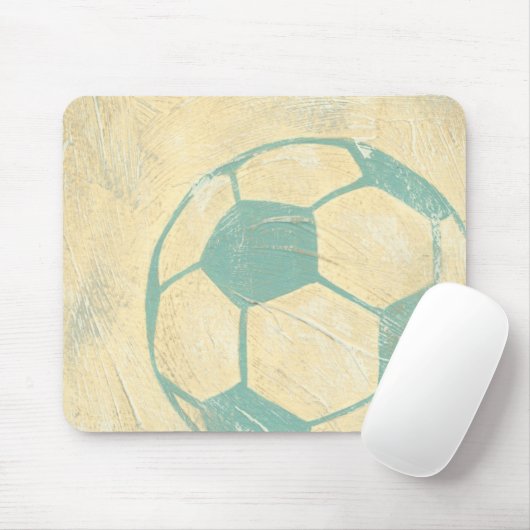 Pastel Blue Soccer Ball von Chariklia Zarris Mousepad (Mit Mouse)
