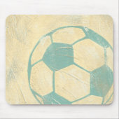 Pastel Blue Soccer Ball von Chariklia Zarris Mousepad (Vorne)