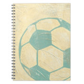Pastel Blue Soccer Ball von Chariklia Zarris Notizblock (Vorderseite)