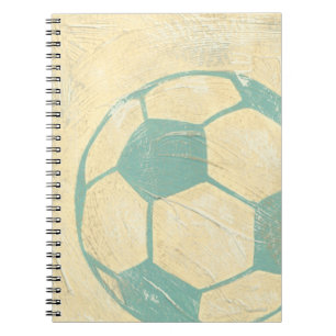 Pastel Blue Soccer Ball von Chariklia Zarris Notizblock