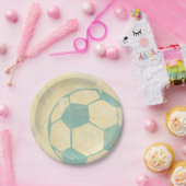 Pastel Blue Soccer Ball von Chariklia Zarris Pappteller (Party)