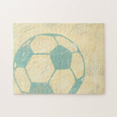 Pastel Blue Soccer Ball von Chariklia Zarris Puzzle (Horizontal)