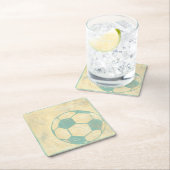 Pastel Blue Soccer Ball von Chariklia Zarris Rechteckiger Pappuntersetzer (Vor Ort)