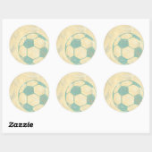 Pastel Blue Soccer Ball von Chariklia Zarris Runder Aufkleber (Blatt)
