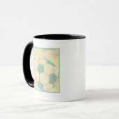 Pastel Blue Soccer Ball von Chariklia Zarris Tasse (Vorderseite Links)