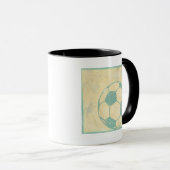 Pastel Blue Soccer Ball von Chariklia Zarris Tasse (VorderseiteRechts)