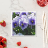 Pastel Blue Stiefmütterchen Serviette (Beispiel)