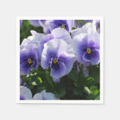 Pastel Blue Stiefmütterchen Serviette (Vorderseite)