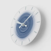 Pastel Blue Swirl Runde Wanduhr (Winkel)