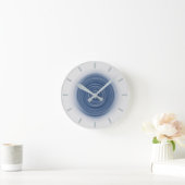 Pastel Blue Swirl Runde Wanduhr (Zuhause)