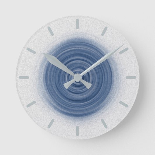 Pastel Blue Swirl Runde Wanduhr (Vorderseite)