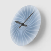 Pastel Blue Swirl Runde Wanduhr (Winkel)