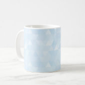 Pastel Blue Triangle Mosaik-Tasse Kaffeetasse (Vorderseite Links)