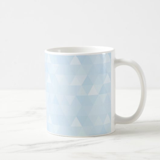 Pastel Blue Triangle Mosaik-Tasse Kaffeetasse (Rechts)