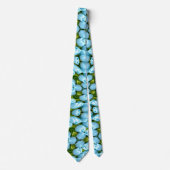 Pastel Blue Tulip Muster Krawatte (Vorderseite)